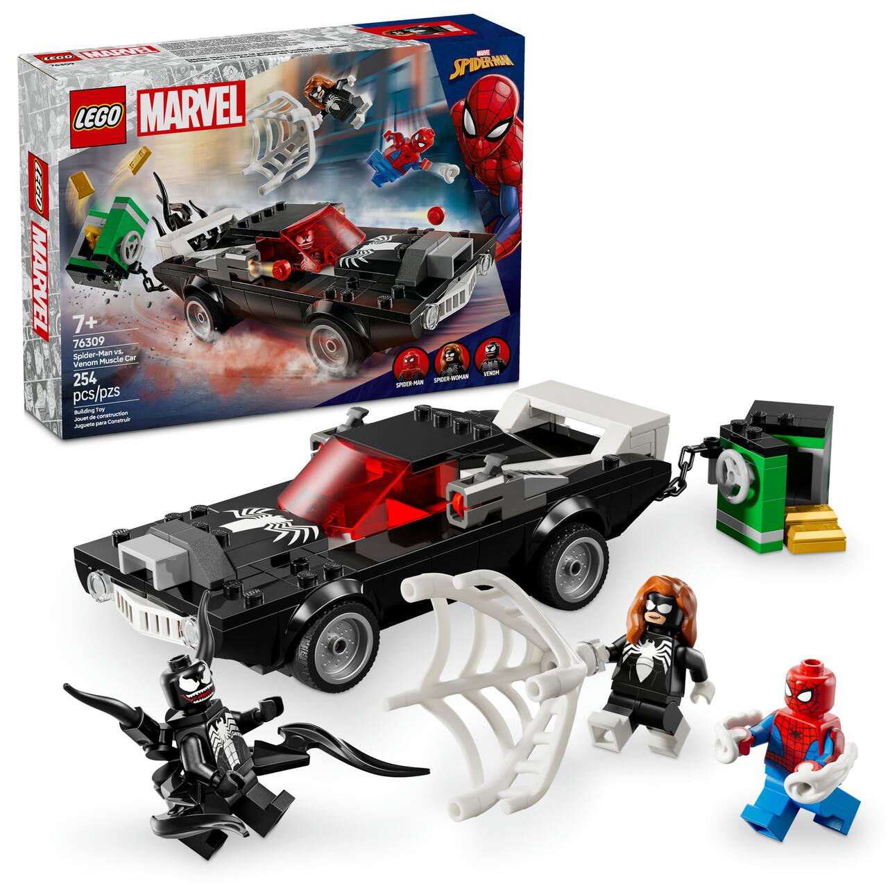 LEGO® Marvel Spider-Man vs. Venom Muscle Car Buildable Toy Vehicle Set 76309